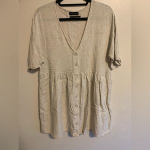 UO linen shirt dress